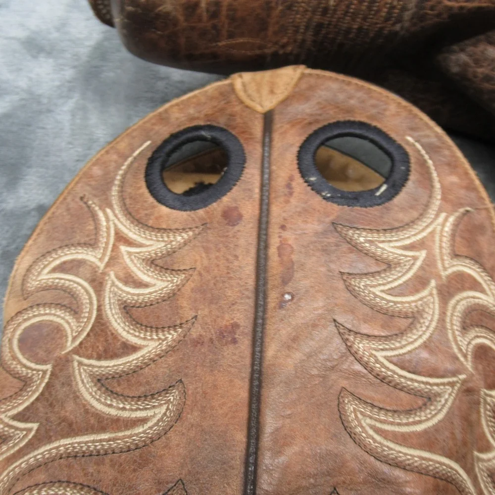 Cody James Western Boots Mens 13 D Brown Leather Square Toe Exotic Faux Elephant - Picture 13 of 16